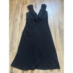 MAGGY LONDON COCKTAIL CLASSIC SLEEVELES MIDDI BLACK DRESS 12